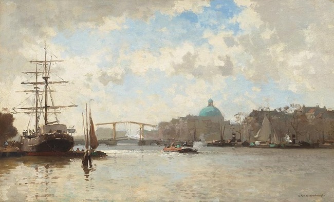 Cornelis Vreedenburgh | Zilver Ochtend in Amsterdam