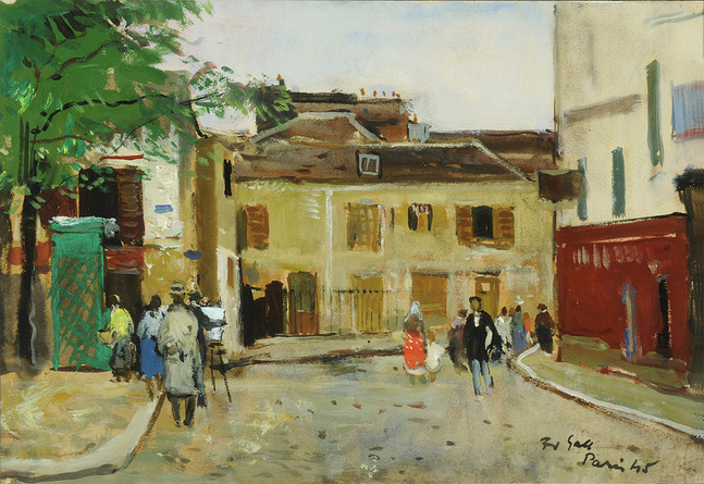 Franois Gall | Le peintre au chevalet, place du Tertre, Montmartre