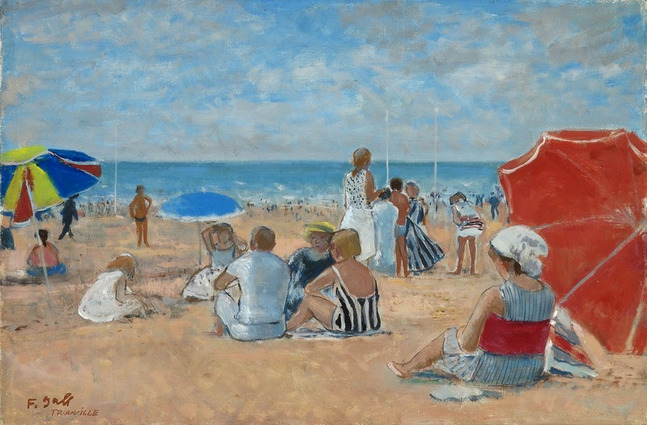 Franois Gall | La famille du peintre, sur la plage de Trouville.
