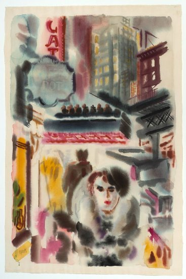 George Grosz | Down Town Manhattan, New York