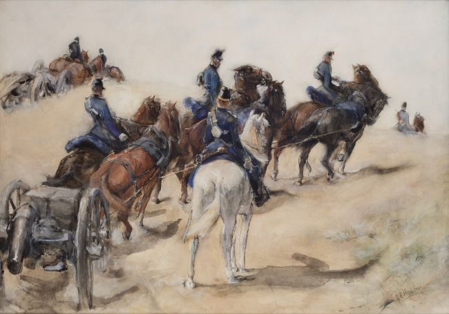 George Hendrik Breitner | Riding Artillery, 1883