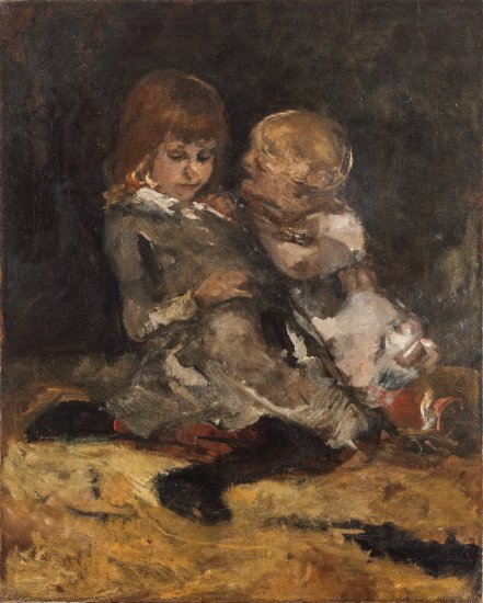 George Hendrik Breitner | Van der Weele kinderen, circa 1881-1882