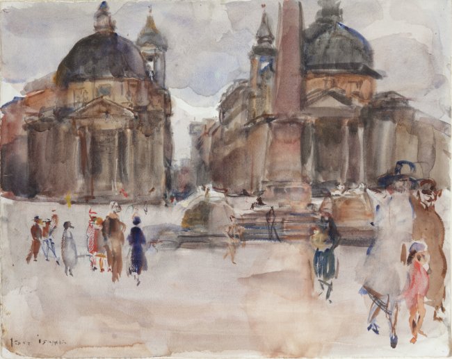 Isaac Israels | Piazza del Popolo, Rome, circa 1927