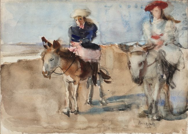 Isaac Israels | Donkey ride on the beach