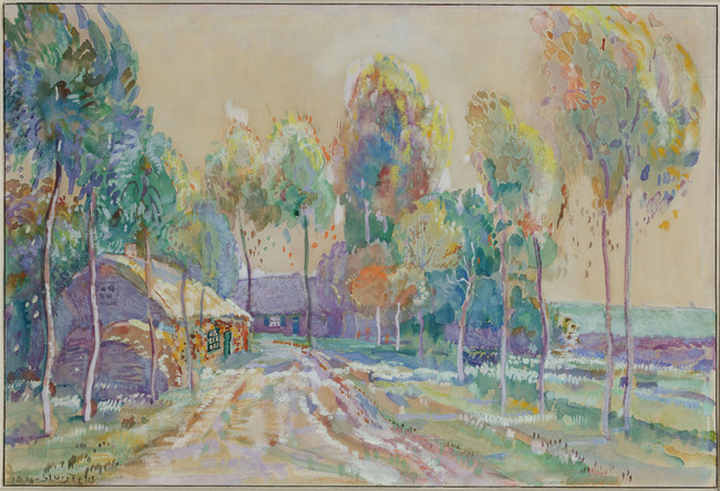 Jan Sluijters | Landweg met boerderij te Heeze, circa 1909