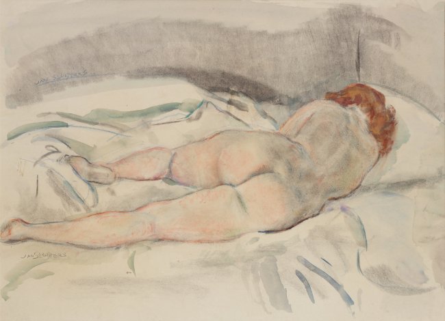Jan Sluijters | Liggend naakt op bed, circa 1930