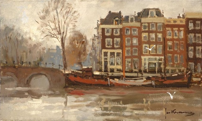 Jan Korthals | Amstel hoek Prinsengracht, Amsterdam