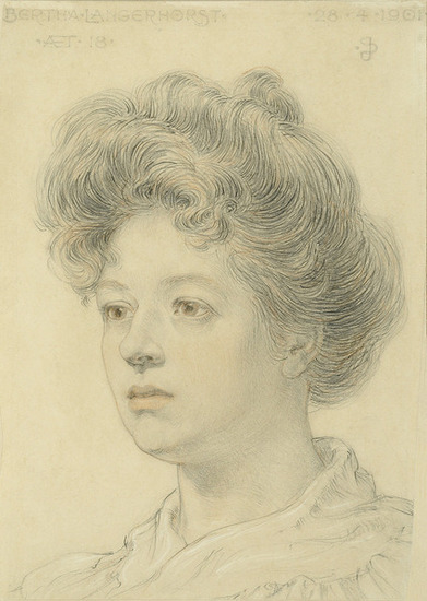 Jan Sluijters | Portret van Bertha Langerhorst, eerste vrouw van de kunstenaar
