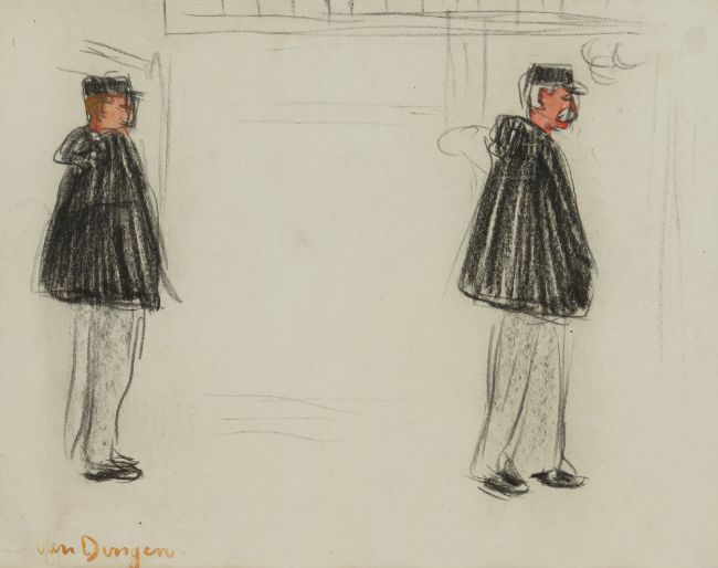 Kees van Dongen | Les agents de Paris, circa 1901