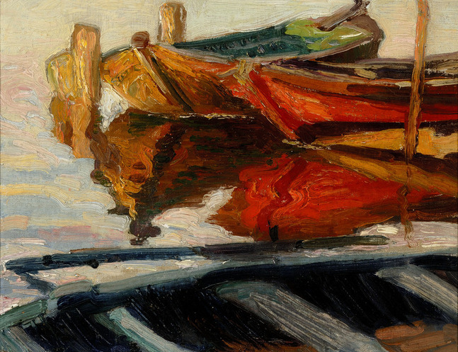 Leo Gestel | Boats on river Amstel, ca. 1908