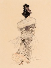 Flanerende dame op de Boulevard des Italiens, Paris, 1906