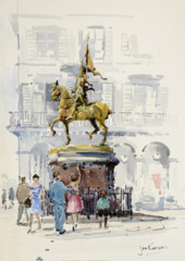 Ruiterstandbeeld van Jeanne d'Arc te Parijs