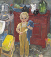Jantje in the kitchen, 1949