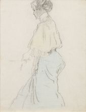 Standing lady en profile, circa 1907