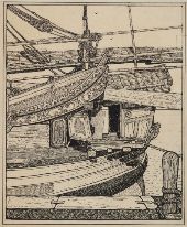 Achtersteven van een Boegineesch vaartuig, Semarang, 1898