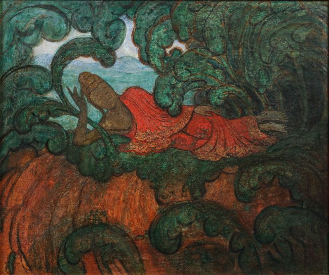 W.O.J Nieuwenkamp | Reclining Buddha, 1923